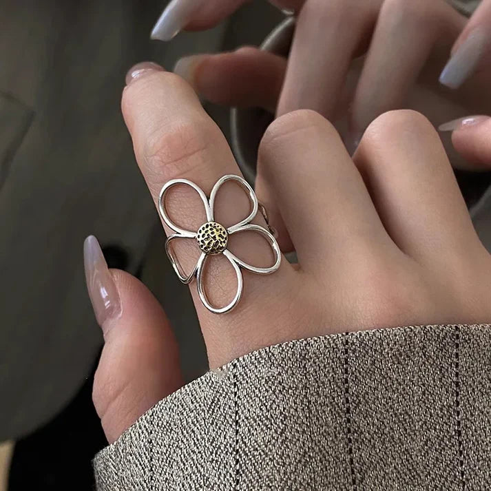 Flor - Blomsterring i rustfritt stål